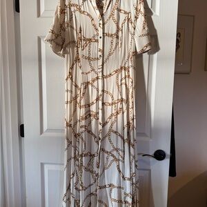 Maeve by Anthropologie Chain Print Maxi Dress